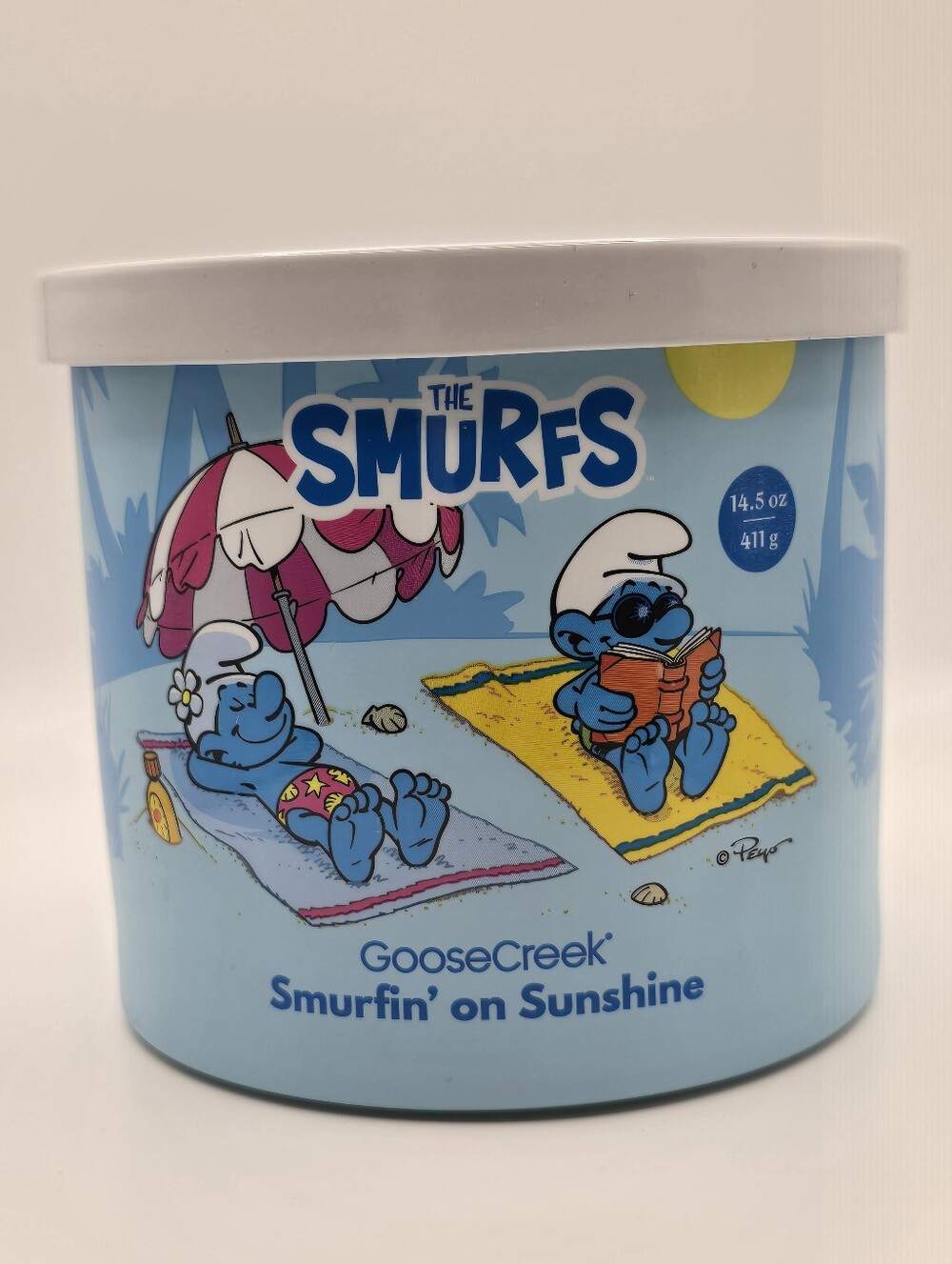 Goose Creek The Smurfs "Smurfin' on Sunshine" Limited Edition 3 Wick Jar Candle
